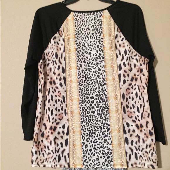 Chico’s animal print cheetah tunic top 3 (xl) - Picture 3 of 5